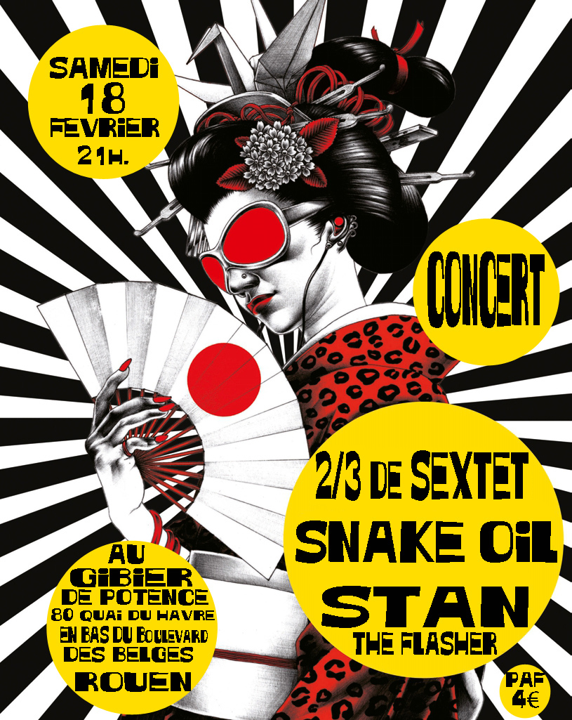 Flyer du concert avec Stan the Flasher et Snake Oil